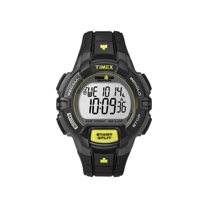 Timex Ironman Rugged Mens Black Resin Strap 30-lap Watch T5k7909j