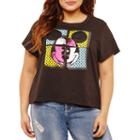 Short Sleeve Mickey Mouse Graphic Boxy Tee- Juniors Plus