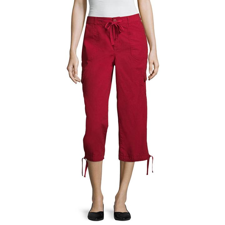 St. John's Bay Drawstring Cargo Capri - Tall Inseam 21.5