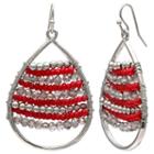 Mixit Clr0318 Redblue Multi Drop Earrings