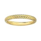 Personally Stackable 18k Yellow Gold Over Sterling Silver 3.5mm Cable Ring
