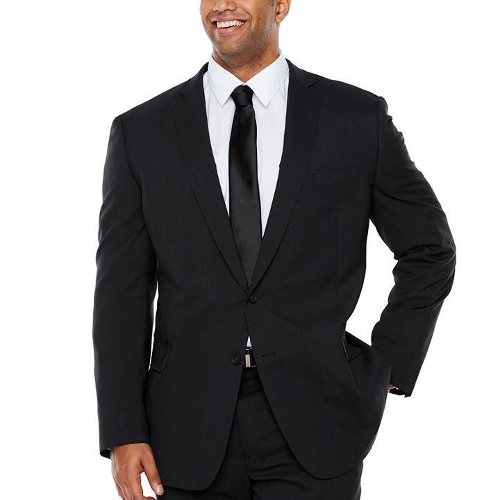 Claiborne Stripe Slim Fit Suit Jacket-big And Tall
