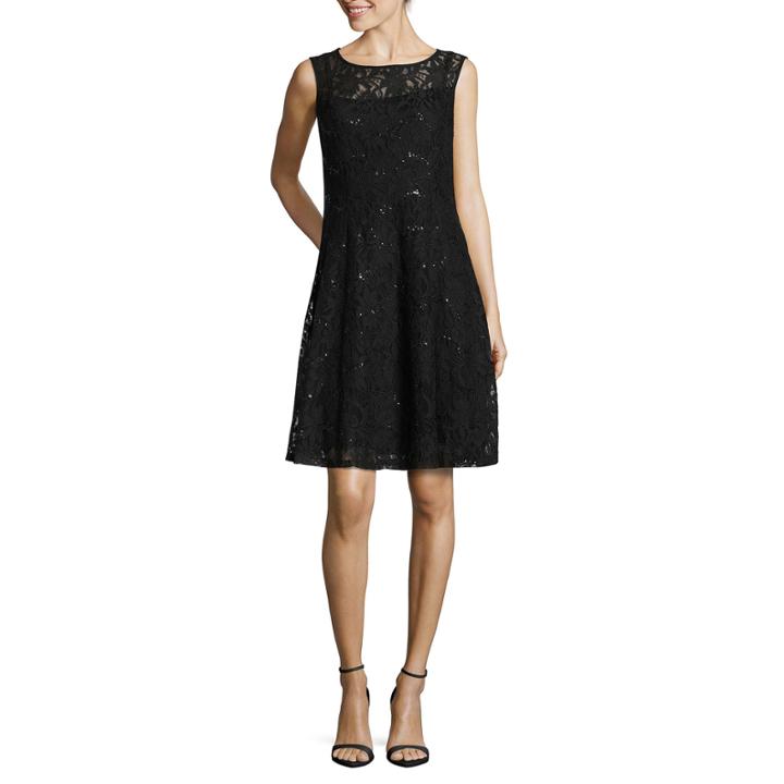 Ronni Nicole Sleeveless Sequin Lace Fit & Flare Dress