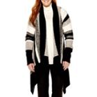 A.n.a Long-sleeve Textured Tipped Flyaway Cardigan - Plus