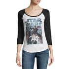 3/4 Sleeve Scoop Neck Star Wars Graphic T-shirt