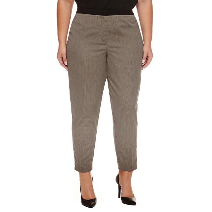 Worthington Cigarette Zip Ankle Pants-plus