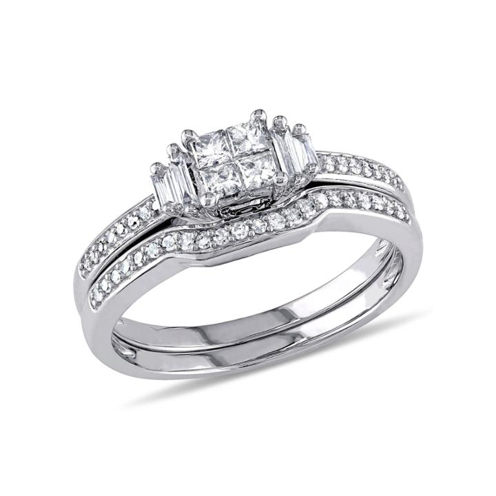 Womens 1/2 Ct. T.w. White Diamond 10k Gold Bridal Set