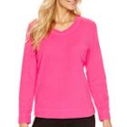 Made For Life&trade; Long-sleeve Brushed Fleece V-neck Pullover