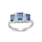 Womens 1/3 Ct. T.w. Blue Sapphire 10k Gold Cocktail Ring