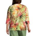 Alfred Dunner Parrot Cay Leaves Tee - Plus