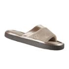 Isotoner Microterry Satin-trim Slide Slippers