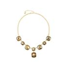 Monet Brown Stone Gold-tone Y-neck Necklace