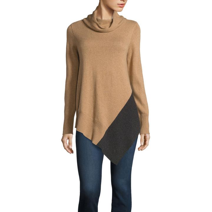 Stylus&trade; Long-sleeve Asymmetrical-hem Tunic - Tall