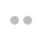 1 Ct. T.w. Round White Diamond Sterling Silver Stud Earrings