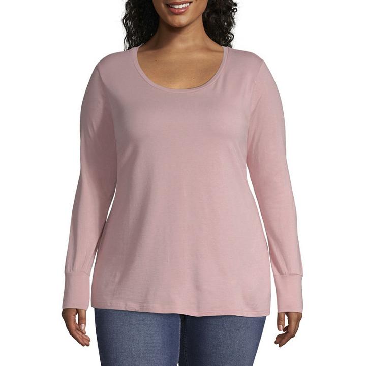 A.n.a Long Sleeve Crew Neck T-shirt - Plus