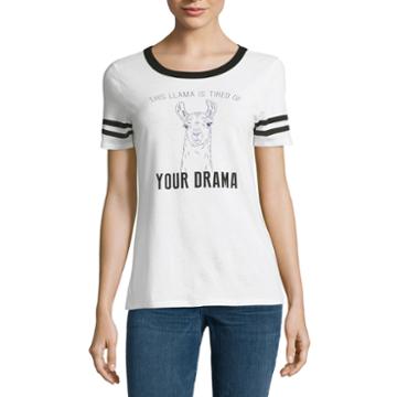 This Llama Is Tired Of Your Drama Graphic T-shirt- Junior