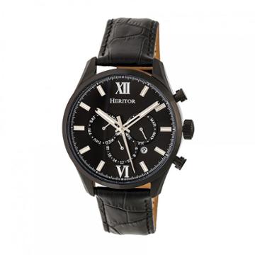 Heritor Unisex Black Strap Watch-herhr6805