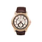 Geneva Mens Brown And Rose-tone Watch
