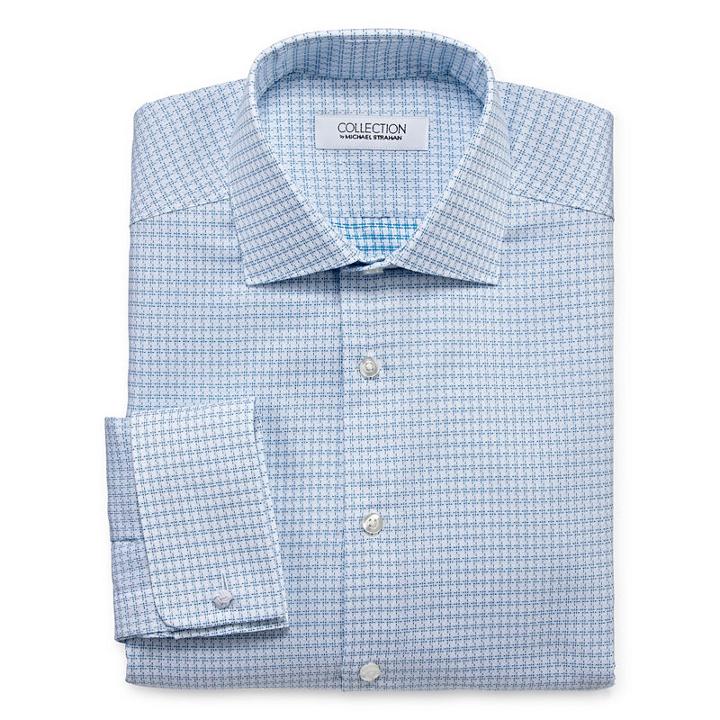Collection By Michael Strahan Wrinkle Free Cotton Stretch Big And Tall Long Sleeve Woven Dress Shirt