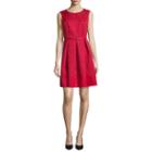 Liz Claiborne Sleeveless Belted Fit-and-flare Dress - Tall