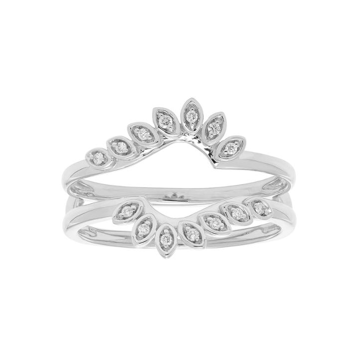 Womens Diamond Accent White Diamond 14k Gold Ring Enhancer