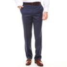 Stafford Navy Windowpane Classic Fit Suit Pants