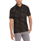 Van Heusen Short Sleeve Leaf Button-front Shirt-slim