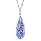 Cz By Kenneth Jay Lane Blue Stone Egg Pendant Necklace