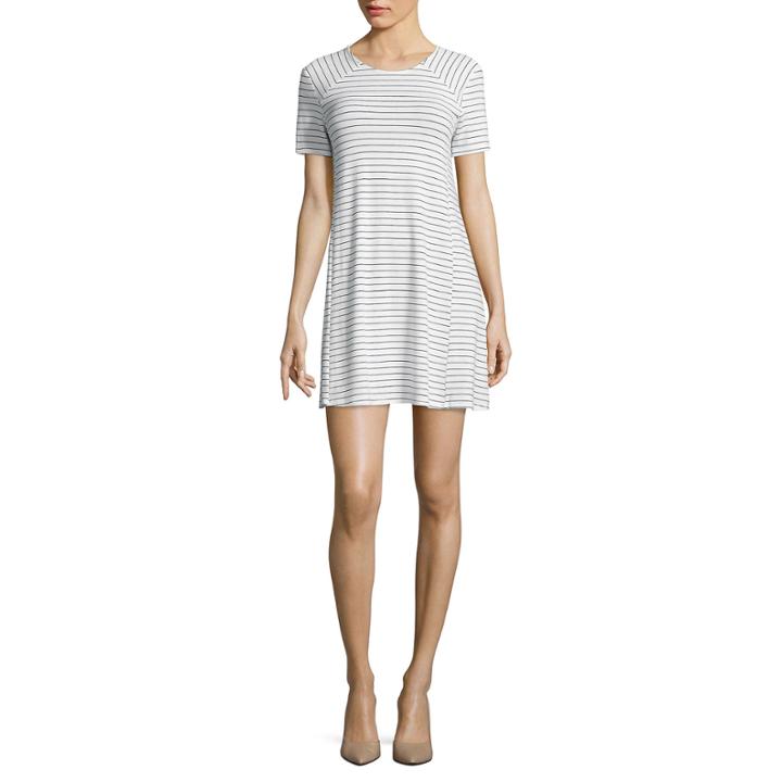 Decree Short-sleeve Swing Tunic Dress
