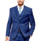 Collection By Michael Strahan Blue Herringbone Suit Jacket - Classic Fit