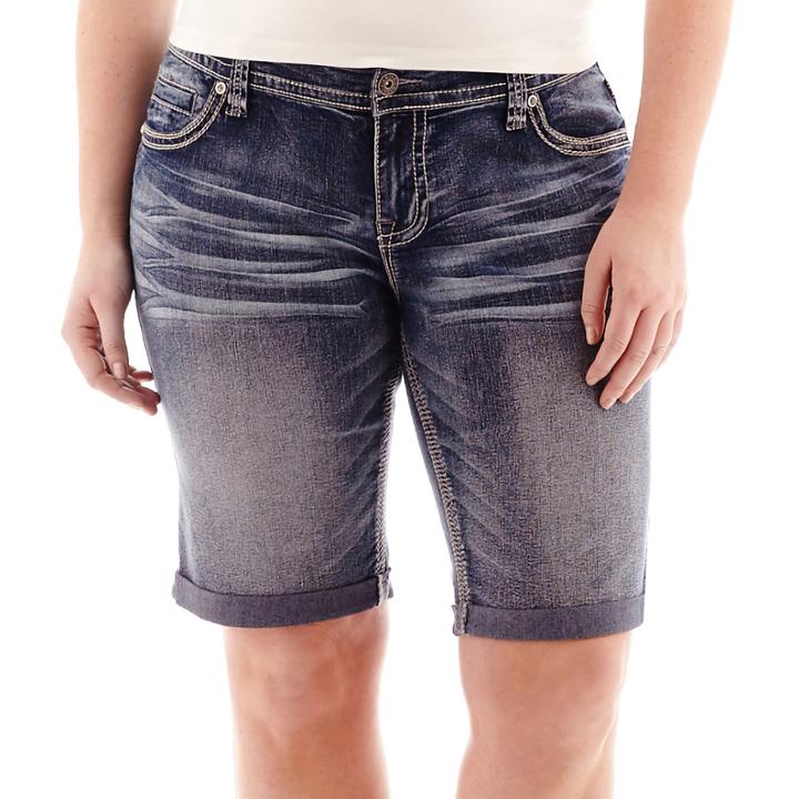 Ariya&trade; Curvy Denim Bermuda Shorts - Juniors Plus