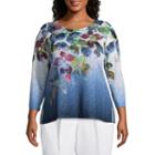 Alfred Dunner Falling Leaves Tee - Plus