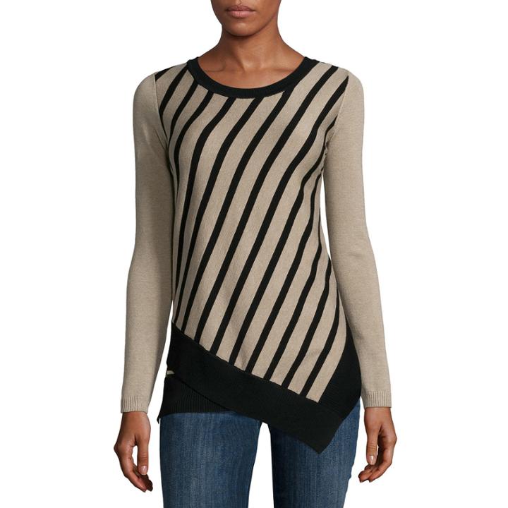 Liz Claiborne Long-sleeve Stripe Sweater