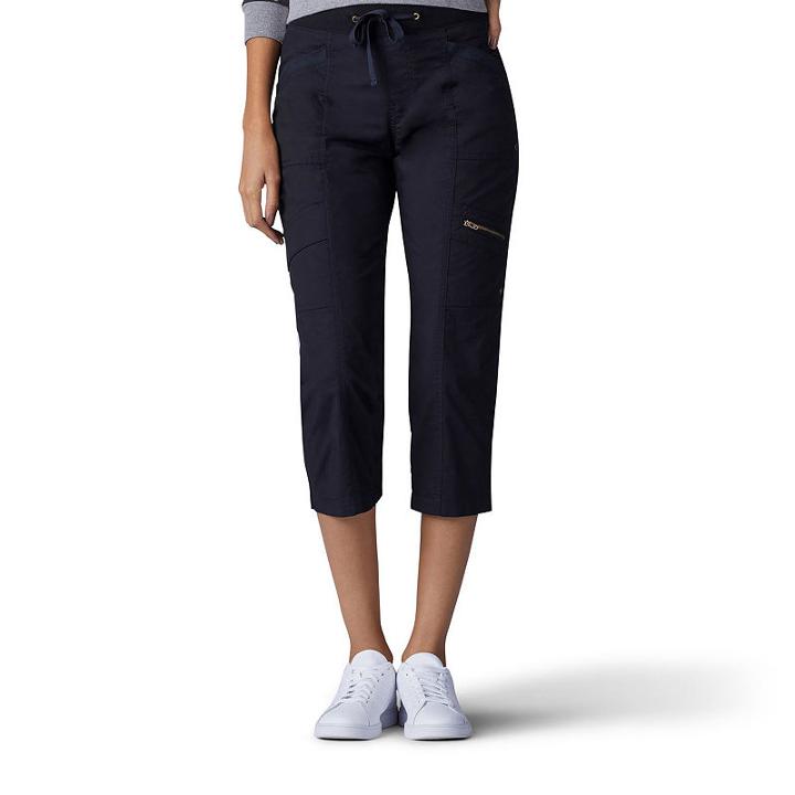 Lee Relaxed Pull On Adjustable Waist Capri-petites