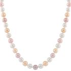 Splendid Pearls Womens Multi Color Pearl 14k Gold Strand Necklace