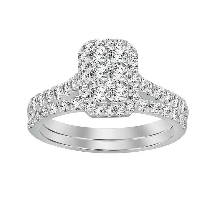 Womens 1 1/4 Ct. T.w. Diamond White Bridal Set