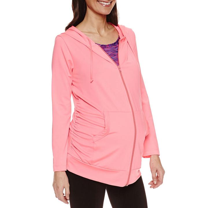 Planet Motherhood Long Sleeve Knit Hoodie-plus