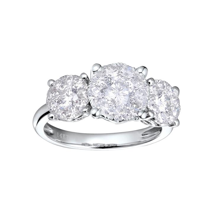 Brilliant Dream 3/4 Ct. T.w. Diamond 3-stone Style Engagement Ring