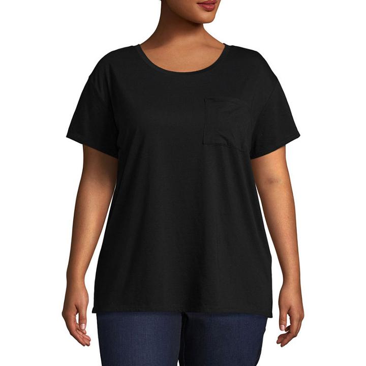 Arizona Short Sleeve Pocket T-shirt- Juniors Plus