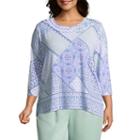 Alfred Dunner Day Dreamer Patchwork Tee- Plus