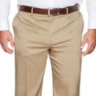 Savane Crosshatch Stretch Straight Fit Flat Front Pants-big And Tall