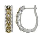 1/3 Ct. T.w. Genuine White Diamond 10k Gold 20.4mm Hoop Earrings