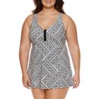 Aqua Couture Swim Dress Plus