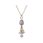 Rox By Alexa Purple Cape May & Glass Tassel Necklace