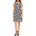 Perceptions Elbow Sleeve Beaded Knit Jacket Dress-petites