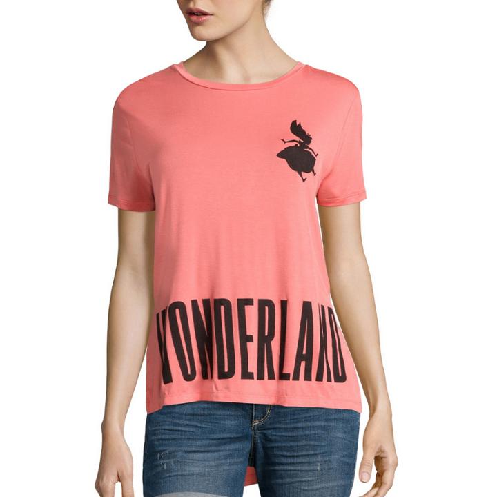 Disney Short-sleeve Alice In Wonderland Drapey Tee