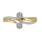Womens 1/5 Ct. T.w. White Diamond 10k Gold Cluster Ring