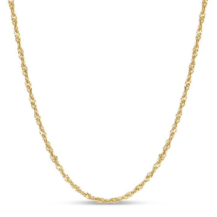 Made In Italy Solid Singapore 30 Inch Chain Necklace