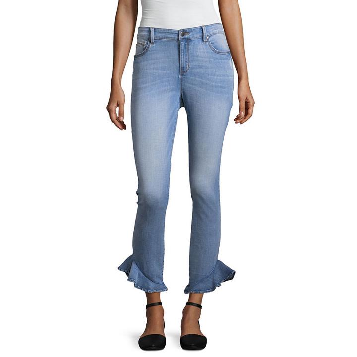 Project Runway Ruffle Hem Skinny Jeans