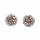 1 1/2 Ct. T.w. Genuine Pink Diamond Stud Earrings